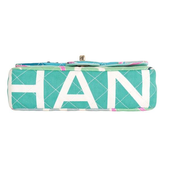 Chanel Eiffel Tower Flap Bag Vintage Paris Shoulder Purse CC Rare Quilted Canvas - Picture 4 of 16